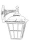 Opviq Lámpara de Pared Exterior BAP-68183-BKR-M2 Marrón
